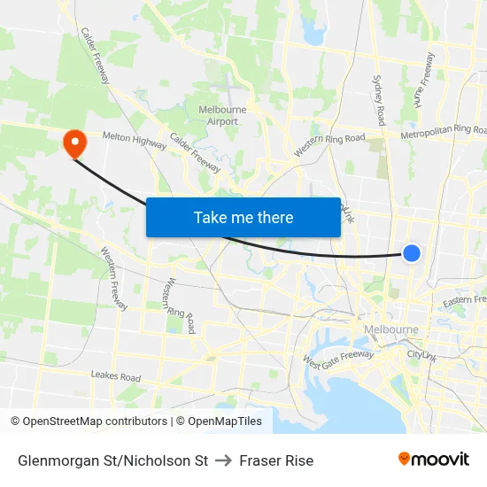 Glenmorgan St/Nicholson St to Fraser Rise map