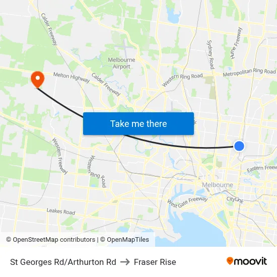 St Georges Rd/Arthurton Rd to Fraser Rise map