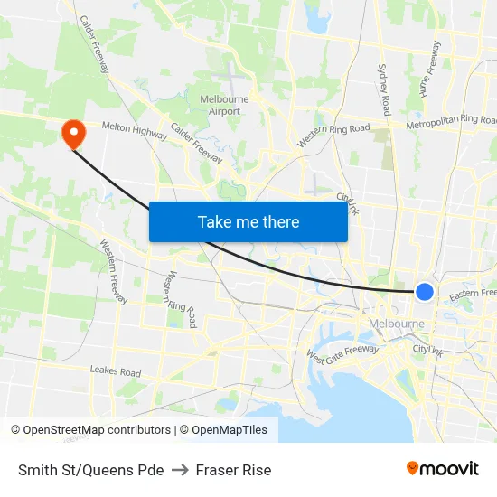 Smith St/Queens Pde to Fraser Rise map