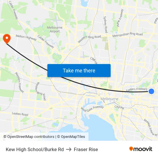 Kew High School/Burke Rd to Fraser Rise map