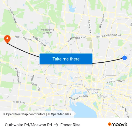 Outhwaite Rd/Mcewan Rd to Fraser Rise map