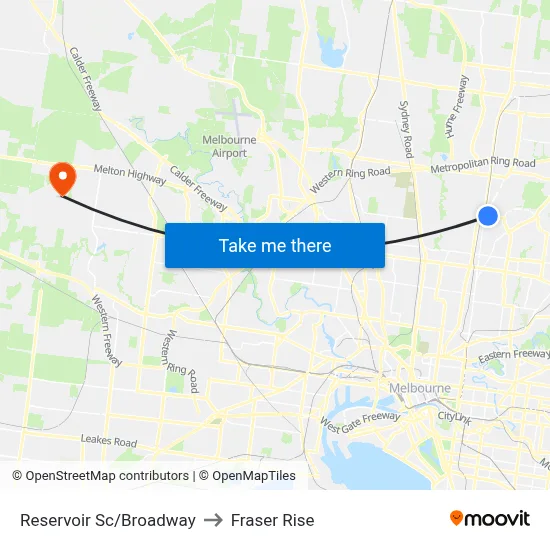 Reservoir Sc/Broadway to Fraser Rise map