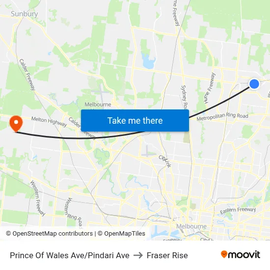 Prince Of Wales Ave/Pindari Ave to Fraser Rise map