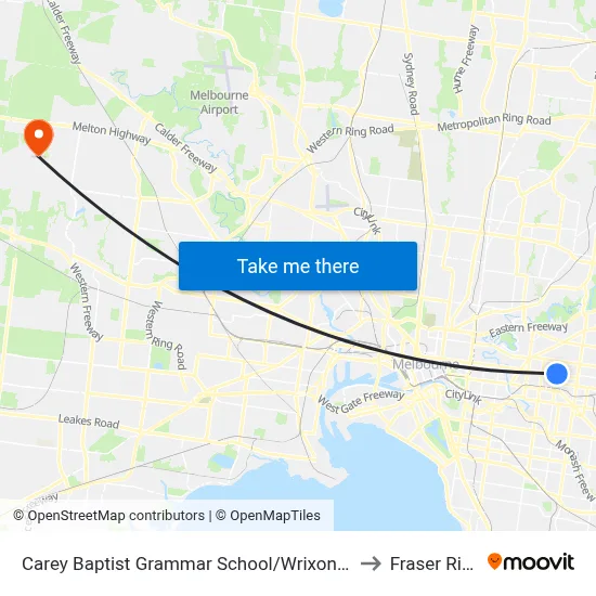 Carey Baptist Grammar School/Wrixon St to Fraser Rise map