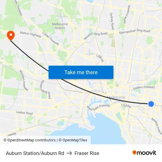 Auburn Station/Auburn Rd to Fraser Rise map