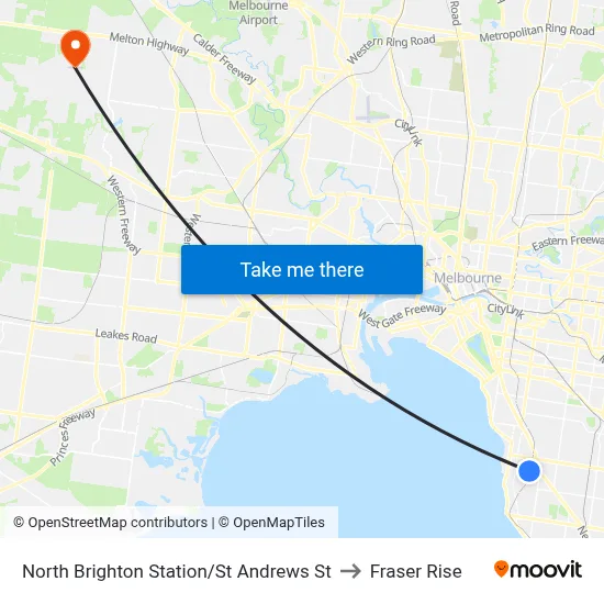 North Brighton Station/St Andrews St to Fraser Rise map