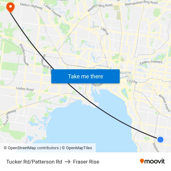 Tucker Rd/Patterson Rd to Fraser Rise map