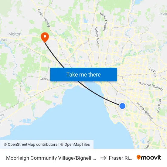 Moorleigh Community Village/Bignell Rd to Fraser Rise map