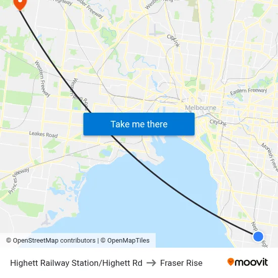 Highett Railway Station/Highett Rd to Fraser Rise map