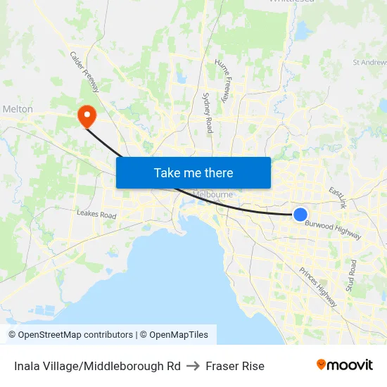 Inala Village/Middleborough Rd to Fraser Rise map