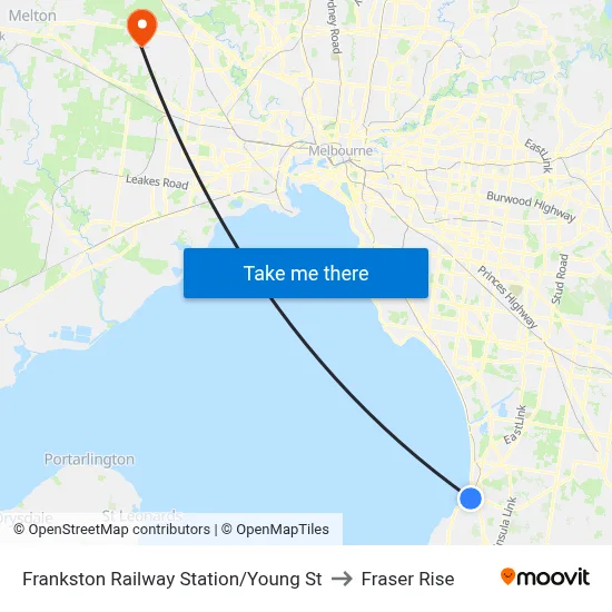 Frankston Railway Station/Young St to Fraser Rise map