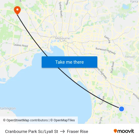 Cranbourne Park Sc/Lyall St to Fraser Rise map