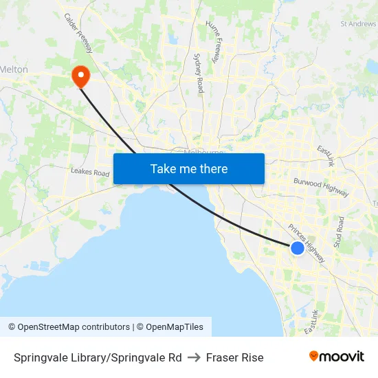 Springvale Library/Springvale Rd to Fraser Rise map