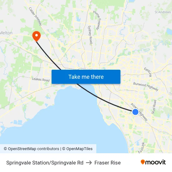 Springvale Station/Springvale Rd to Fraser Rise map