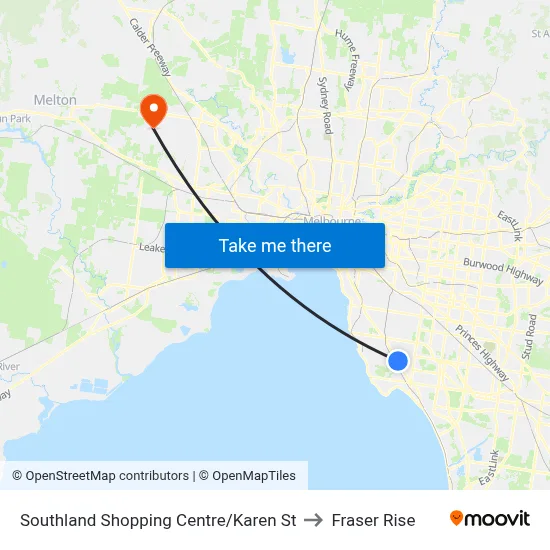 Southland Shopping Centre/Karen St to Fraser Rise map