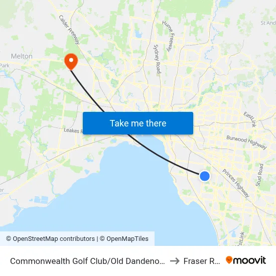 Commonwealth Golf Club/Old Dandenong Rd to Fraser Rise map