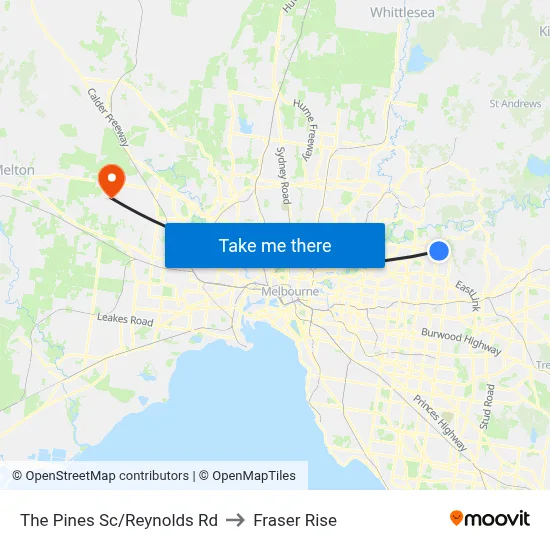 The Pines Sc/Reynolds Rd to Fraser Rise map