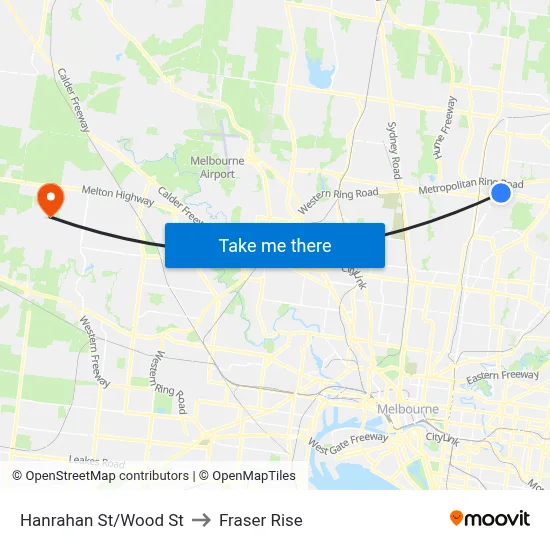 Hanrahan St/Wood St to Fraser Rise map