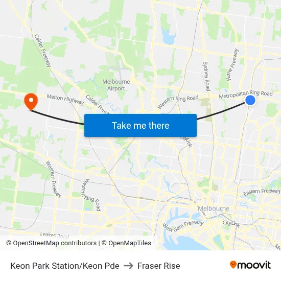 Keon Park Station/Keon Pde to Fraser Rise map