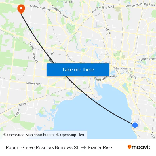 Robert Grieve Reserve/Burrows St to Fraser Rise map