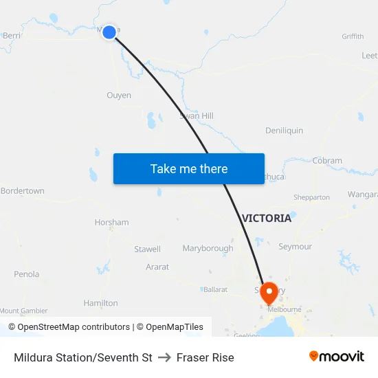 Mildura Station/Seventh St to Fraser Rise map