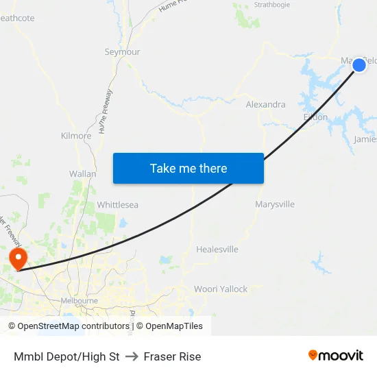 Mmbl Depot/High St to Fraser Rise map