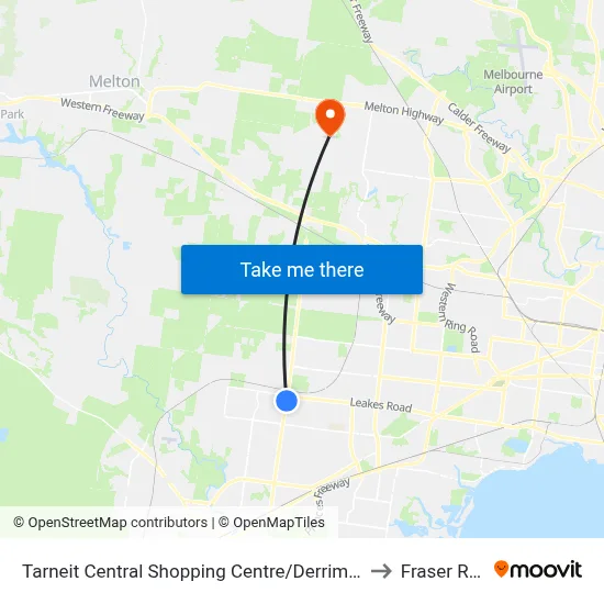 Tarneit Central Shopping Centre/Derrimut Rd to Fraser Rise map