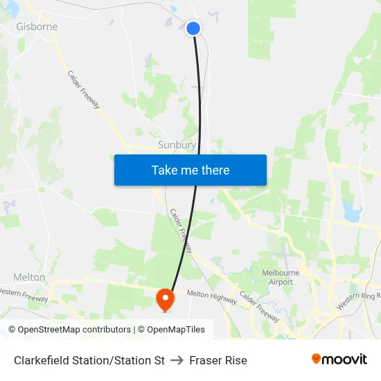 Clarkefield Station/Station St to Fraser Rise map
