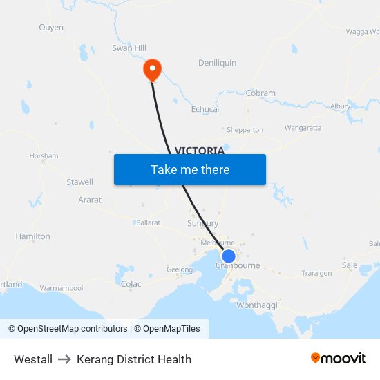 Westall to Kerang District Health map