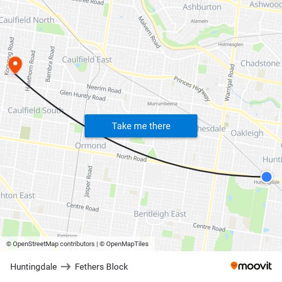 Huntingdale to Fethers Block map