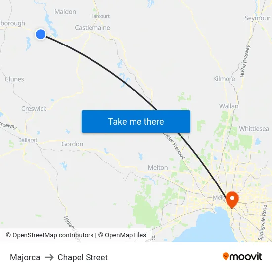 Majorca to Chapel Street map