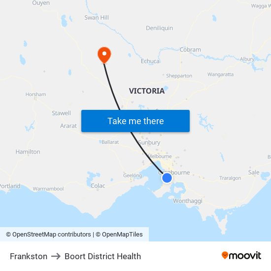 Frankston to Boort District Health map