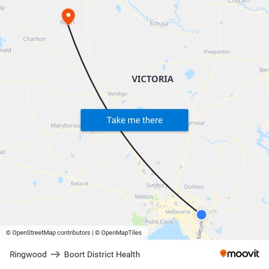 Ringwood to Boort District Health map