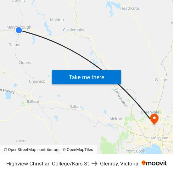 Highview Christian College/Kars St to Glenroy, Victoria map