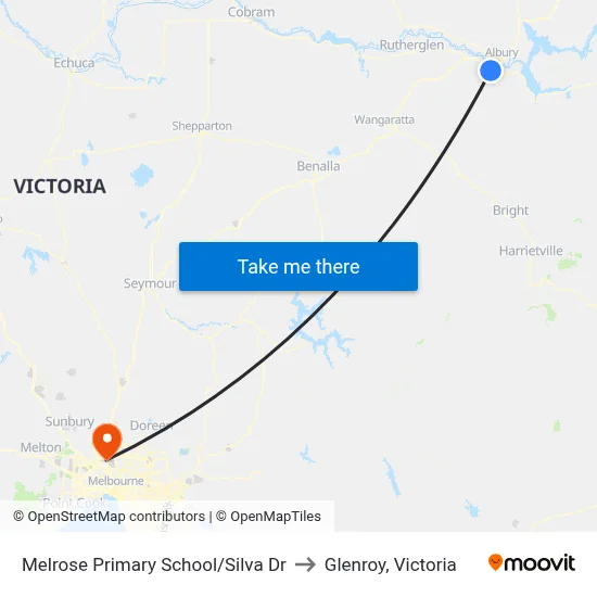 Melrose Primary School/Silva Dr to Glenroy, Victoria map