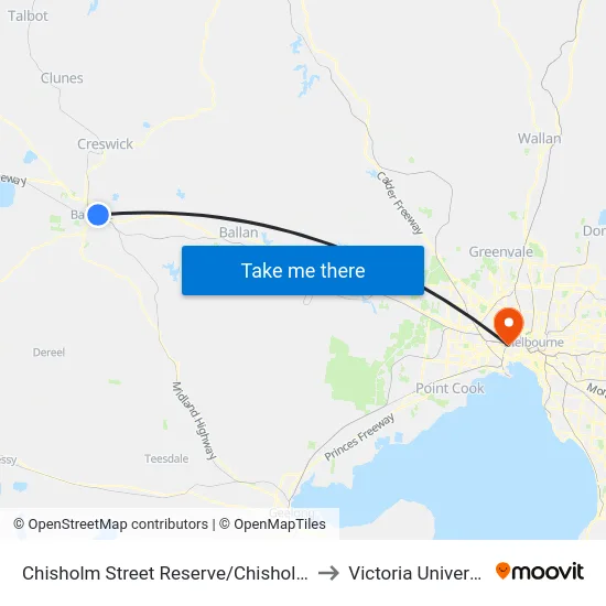 Chisholm Street Reserve/Chisholm St to Victoria University map