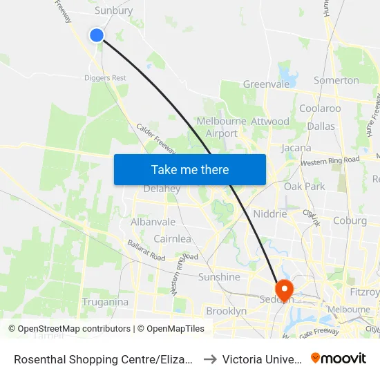 Rosenthal Shopping Centre/Elizabeth Dr to Victoria University map
