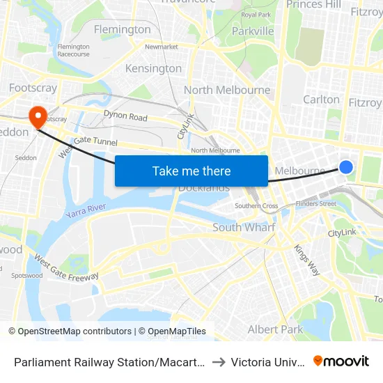 Parliament Railway Station/Macarthur St #10 to Victoria University map