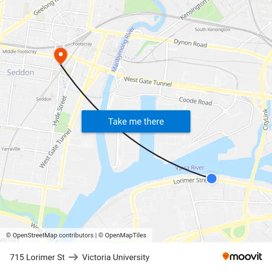 715 Lorimer St to Victoria University map