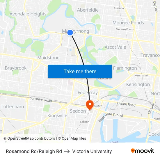 Rosamond Rd/Raleigh Rd to Victoria University map