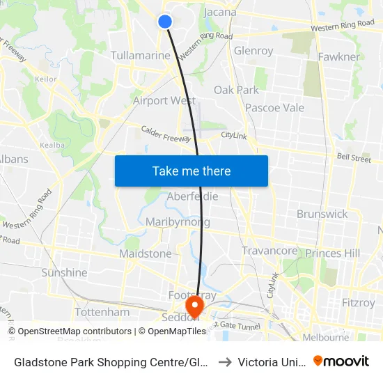Gladstone Park Shopping Centre/Gladstone Park Dr to Victoria University map