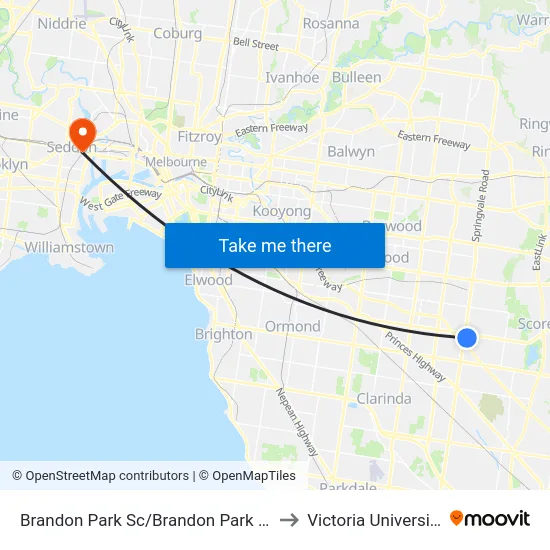 Brandon Park Sc/Brandon Park Dr to Victoria University map