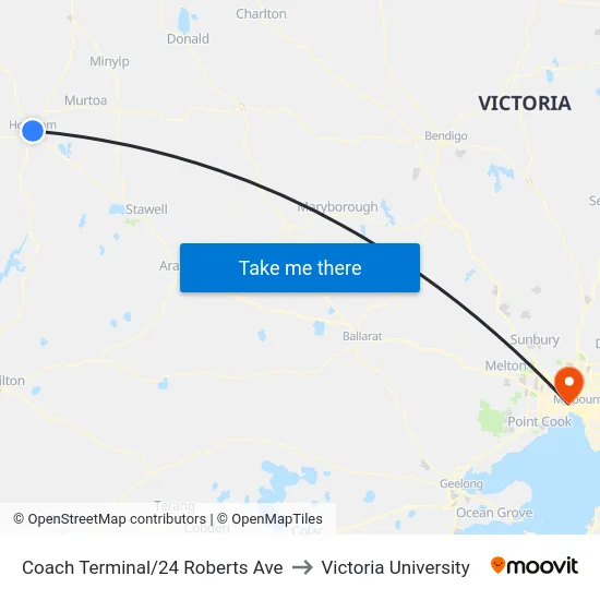 Coach Terminal/24 Roberts Ave to Victoria University map