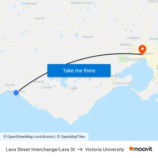 Lava Street Interchange/Lava St to Victoria University map