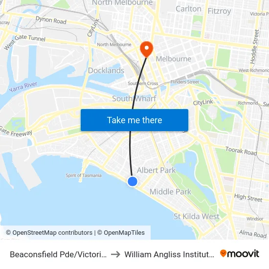 Beaconsfield Pde/Victoria Ave #32 to William Angliss Institute Of TAFE map