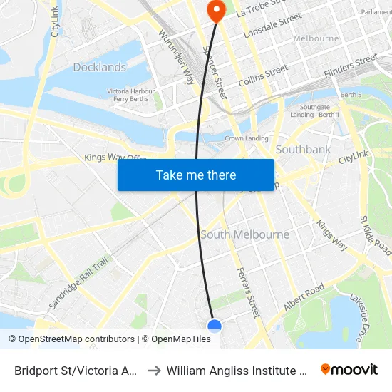 Bridport St/Victoria Ave #29 to William Angliss Institute Of TAFE map