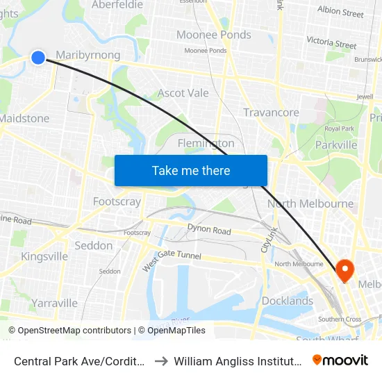 Central Park Ave/Cordite Ave #49 to William Angliss Institute Of TAFE map