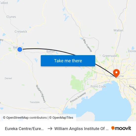 Eureka Centre/Eureka St to William Angliss Institute Of TAFE map