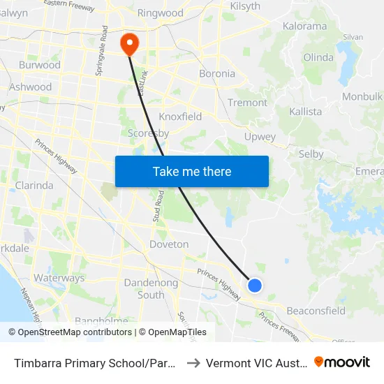 Timbarra Primary School/Parkhill Dr to Vermont VIC Australia map