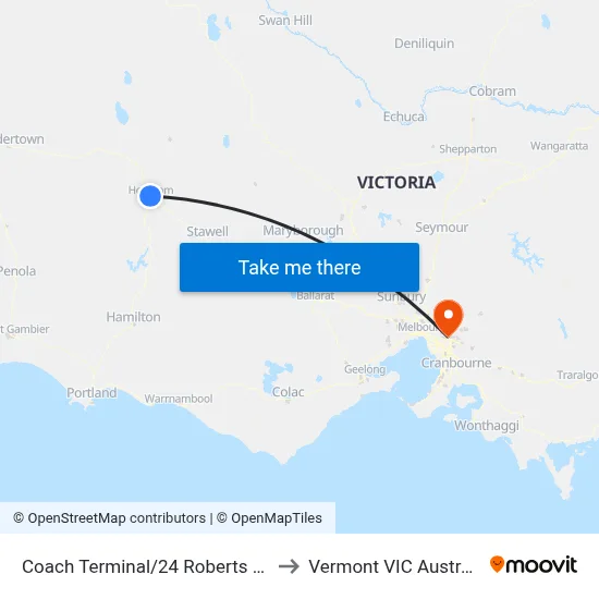 Coach Terminal/24 Roberts Ave to Vermont VIC Australia map